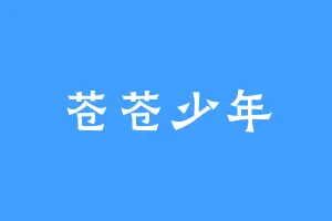 苍苍少年