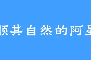 顺其自然的阿星