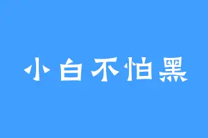 小白不怕黑