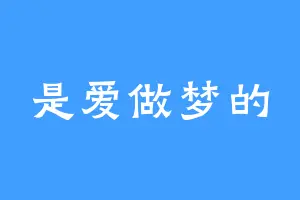 是爱做梦的