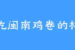 爱吃闽南鸡卷的林秀