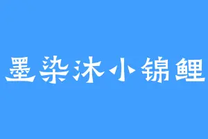 墨染沐小锦鲤