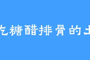 爱吃糖醋排骨的土豆