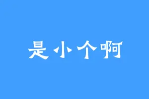是小个啊