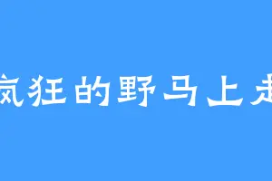疯狂的野马上走