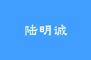 陆明诚