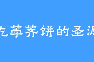 爱吃荸荠饼的圣源峰
