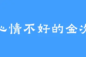 心情不好的金次