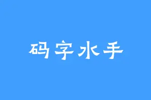 码字水手