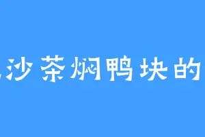 爱吃沙茶焖鸭块的光哥