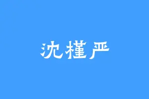 沈槿严
