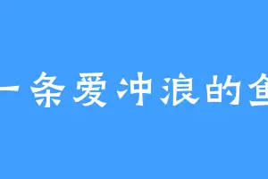 一条爱冲浪的鱼