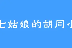 猫七姑娘的胡同小巷