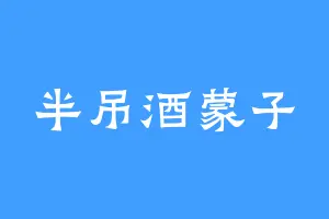半吊酒蒙子