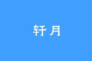 轩月