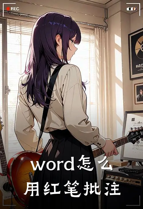 word怎么用红笔批注