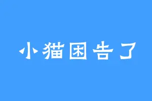 小猫困告了