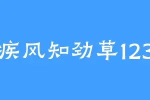 疾风知劲草123
