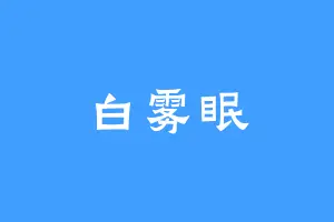白雾眠