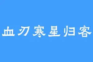 血刃寒星归客