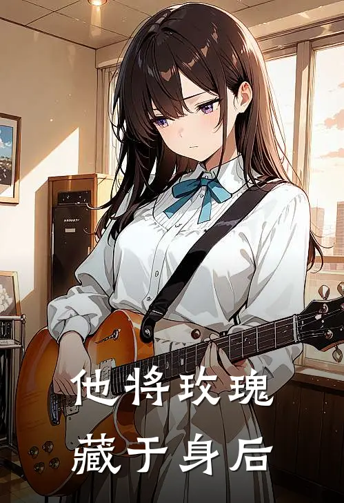 他将玫瑰藏于身后