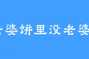 老婆饼里没老婆L