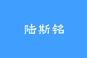 陆斯铭