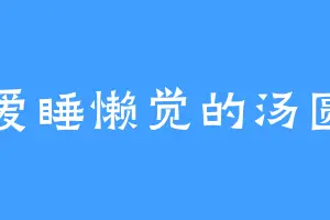 爱睡懒觉的汤圆