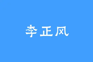 李正风