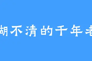 含糊不清的千年老参