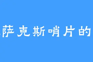 喜欢萨克斯哨片的飞狐
