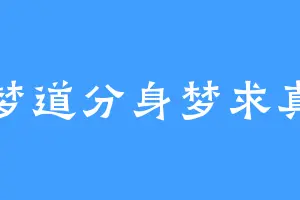 梦道分身梦求真