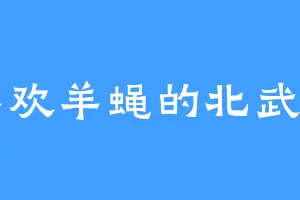 喜欢羊蝇的北武宗